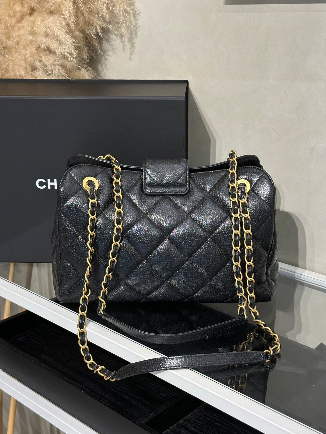 CHANEL 復古雙C保齡球包 - 黑金