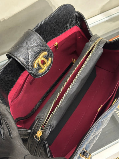 CHANEL 復古雙C保齡球包 - 黑金