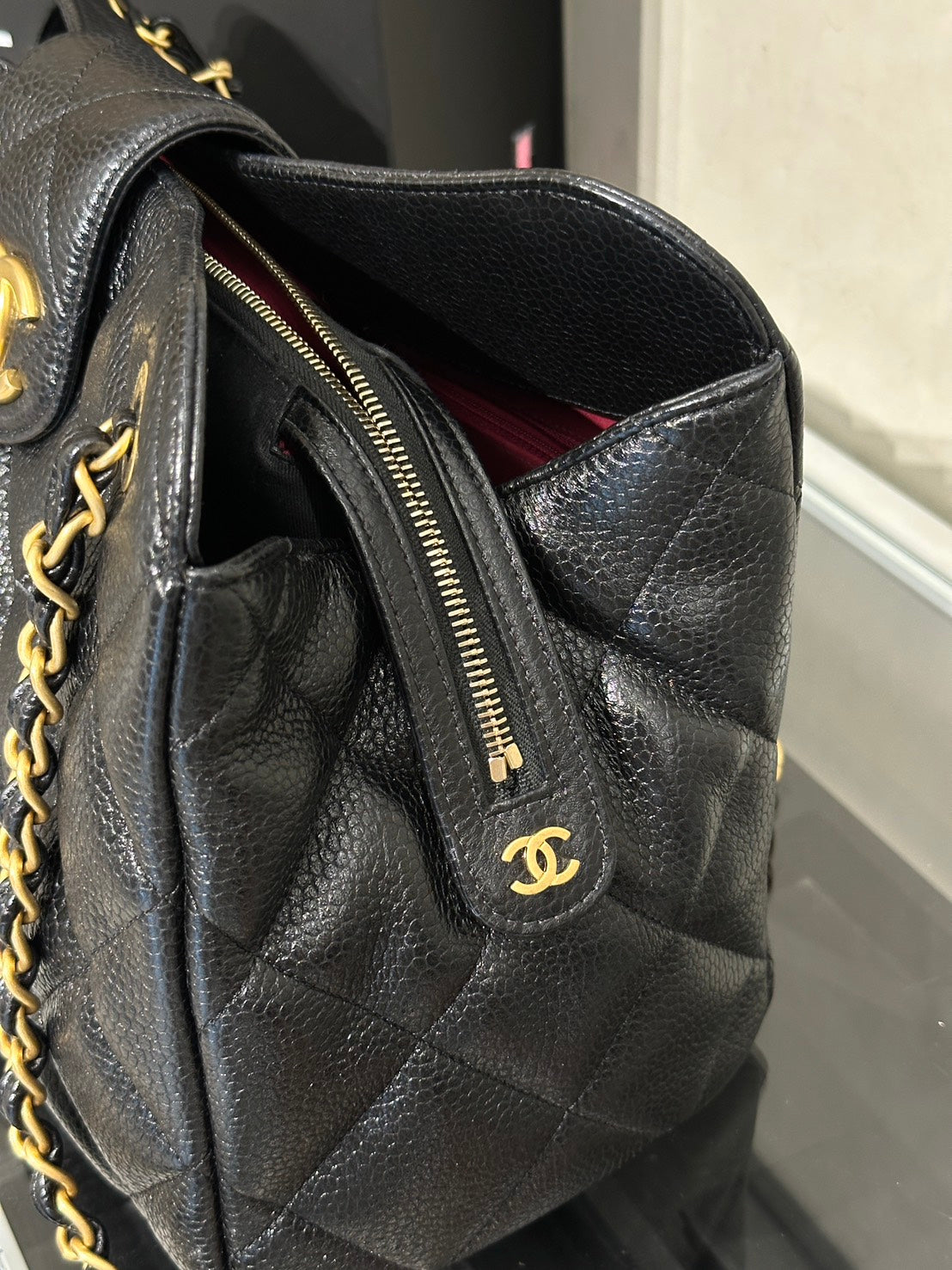 CHANEL 復古雙C保齡球包 - 黑金