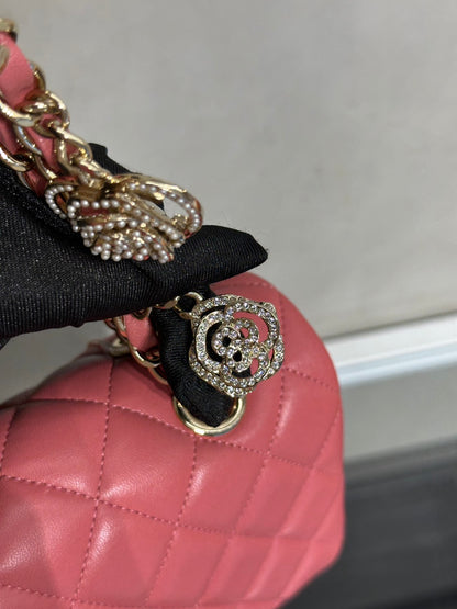 CHANEL 山茶花吊墜CF25 - 唇膏粉金19開