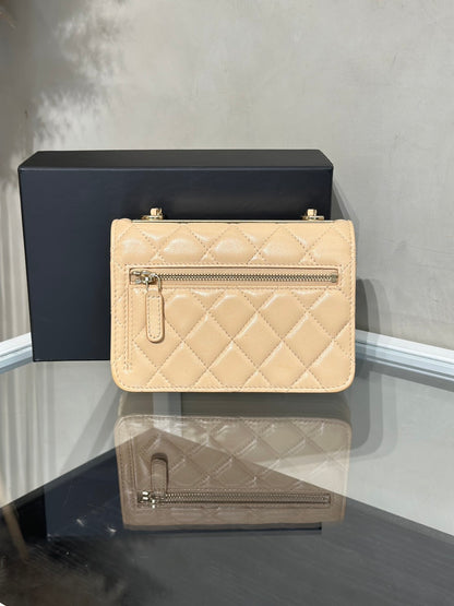 CHANEL Mini Trendy WOC - 米金30開