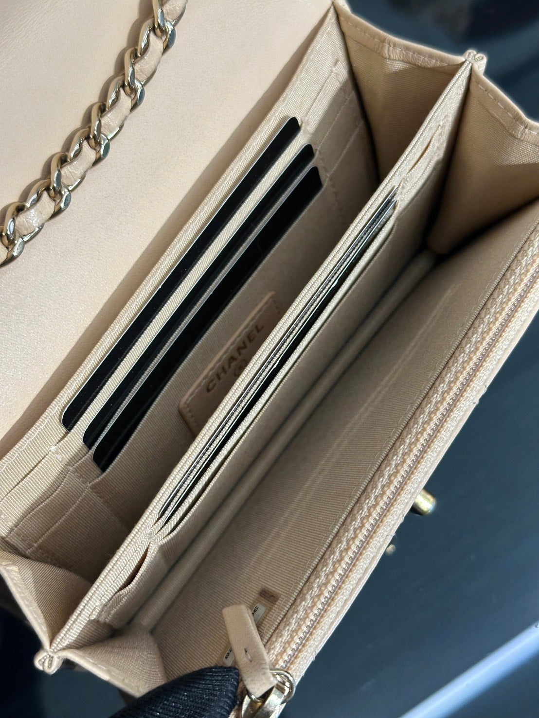CHANEL Mini Trendy WOC - 米金30開