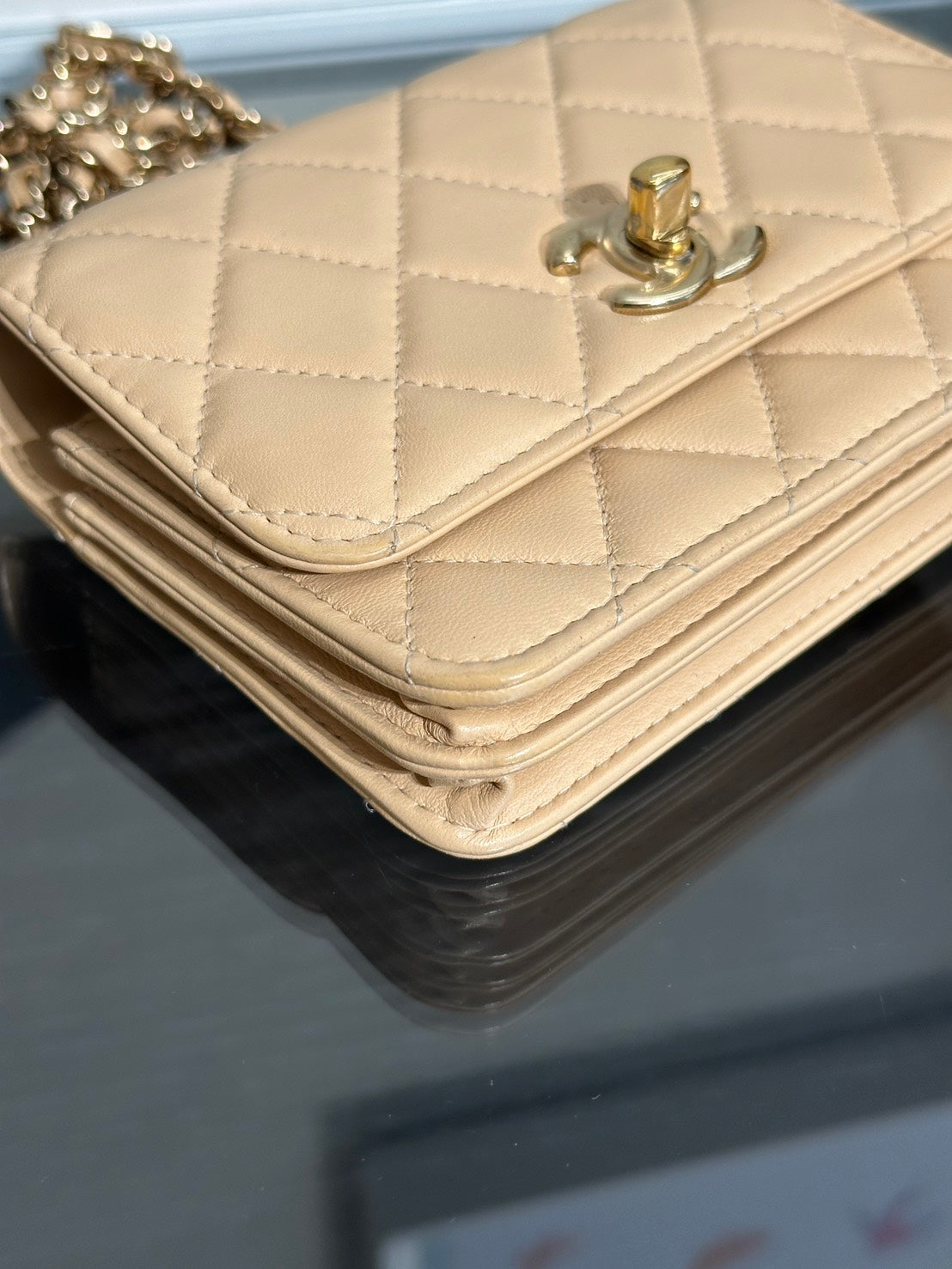 CHANEL Mini Trendy WOC - 米金30開