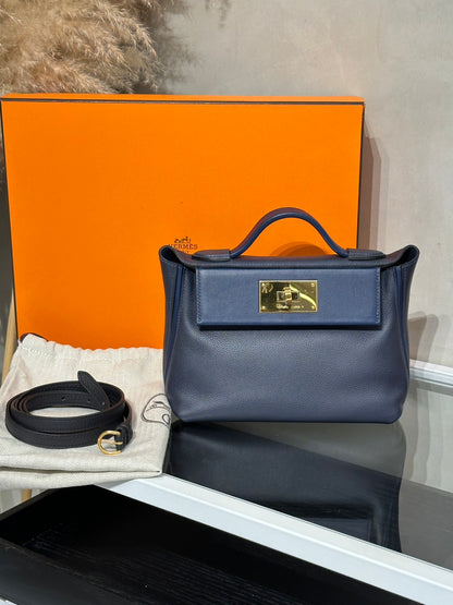 HERMES Mini 24/24 - Bleu Nuit 2Z 午夜藍金 Y