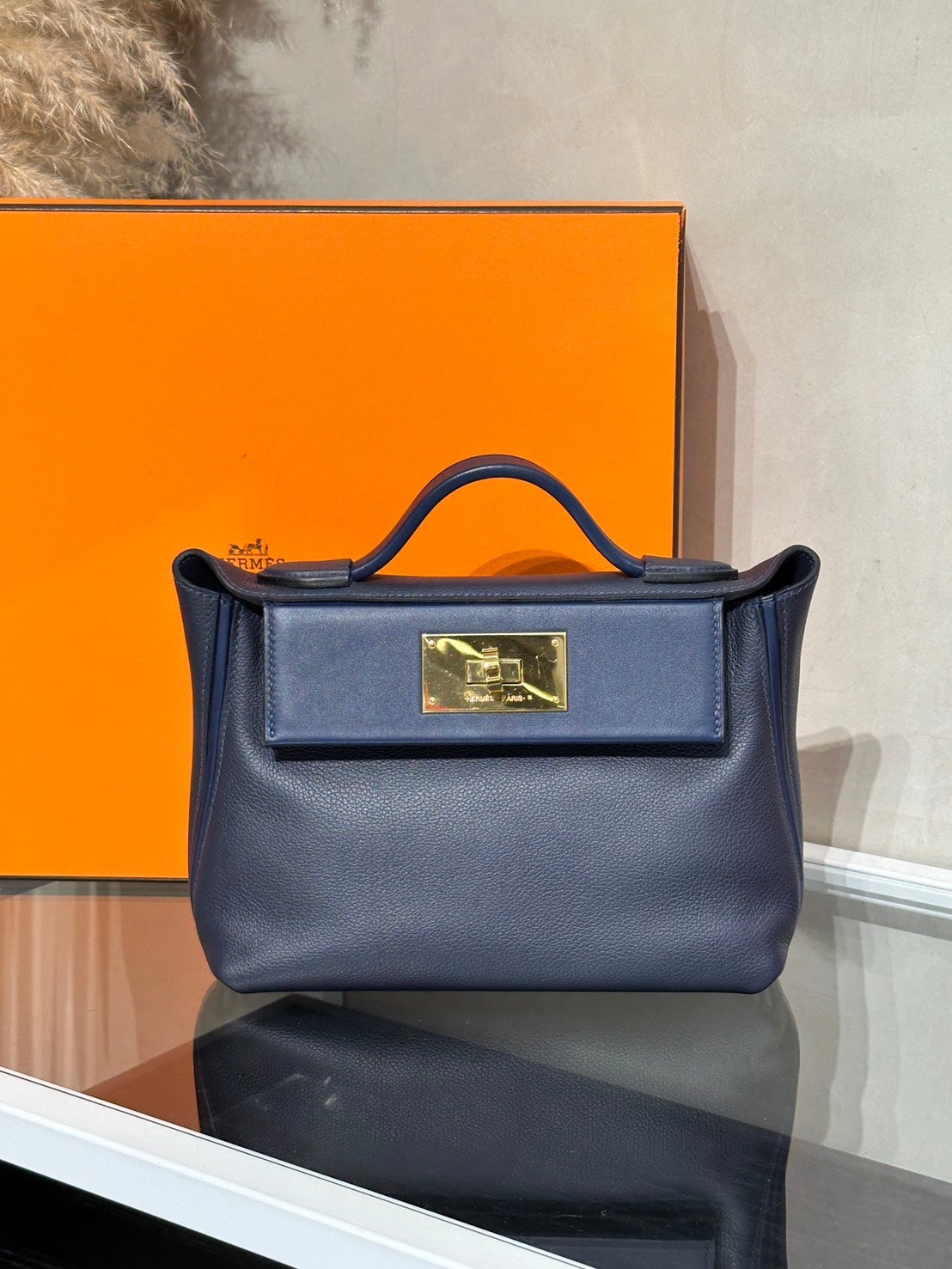 HERMES Mini 24/24 - Bleu Nuit 2Z 午夜藍金 Y
