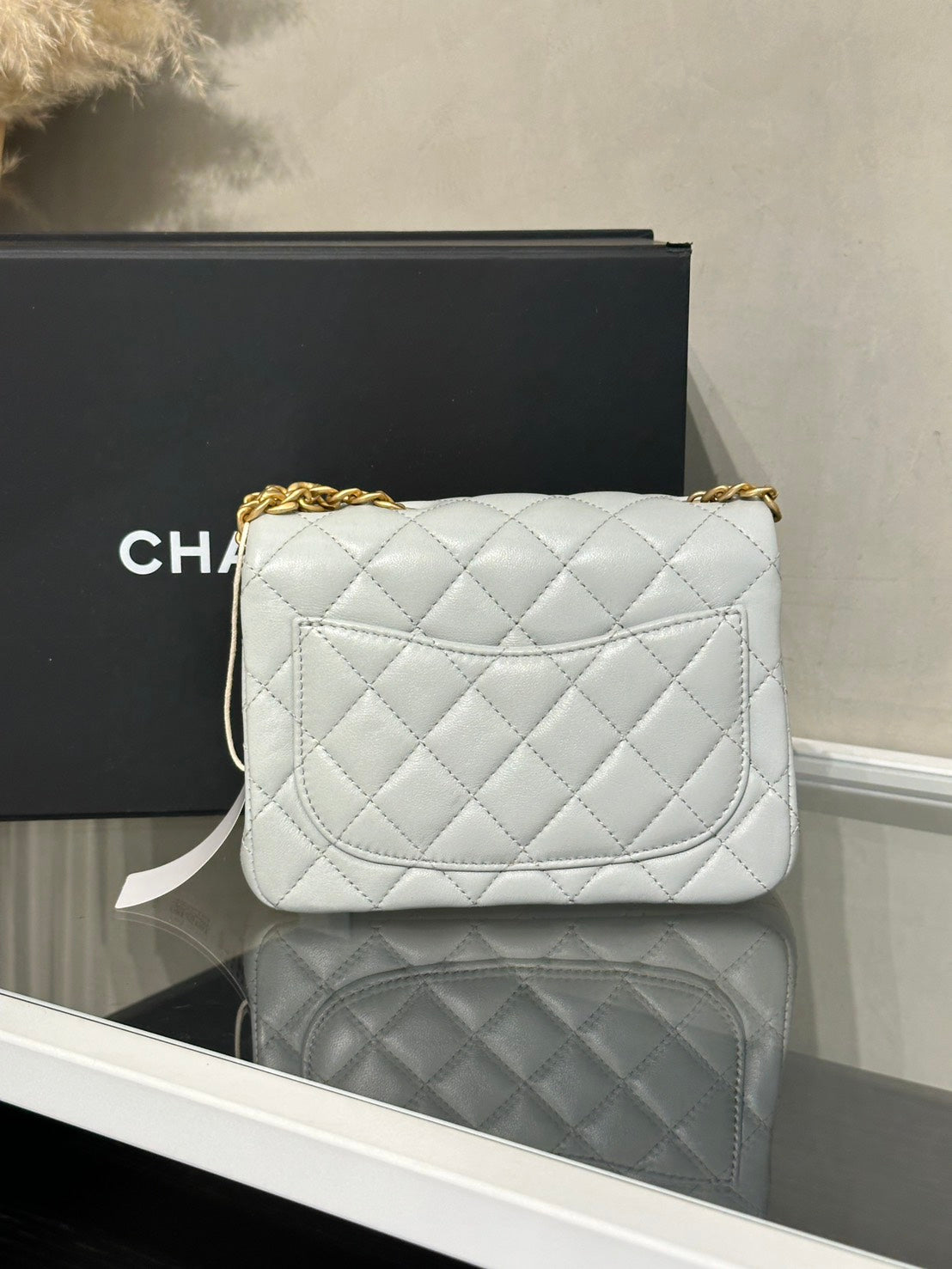 CHANEL 山茶花調節釦方胖子 17 - 淺藍