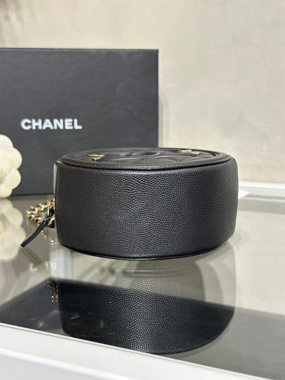 CHANEL 小圓餅鍊包 - 黑金30開