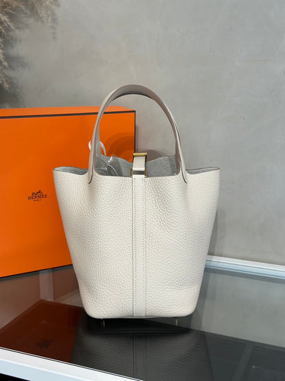 HERMES Picotin 18 - Craie 10 奶昔白金 G
