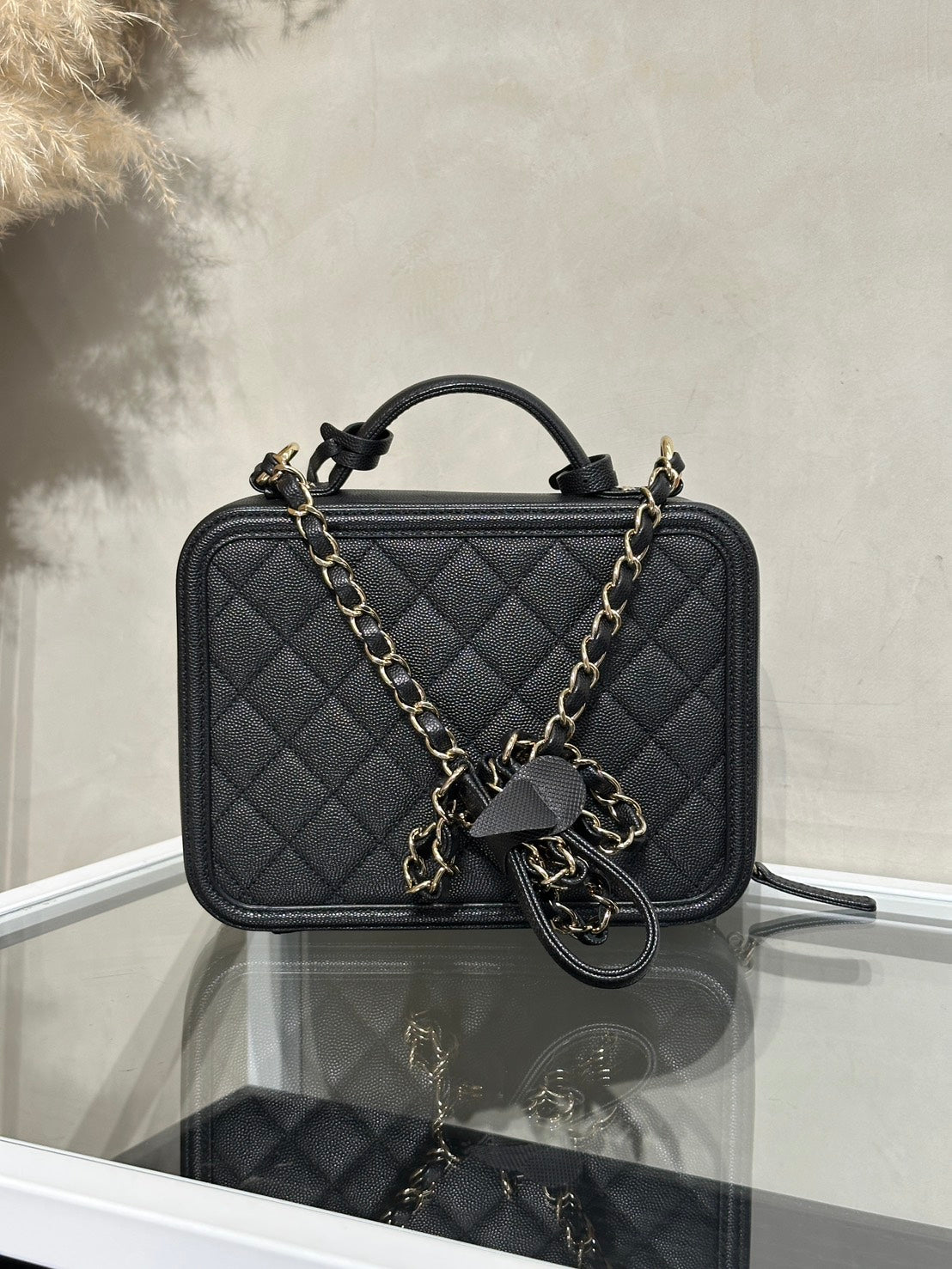 CHANEL Vanity Case相機包 - 中號黑金28開