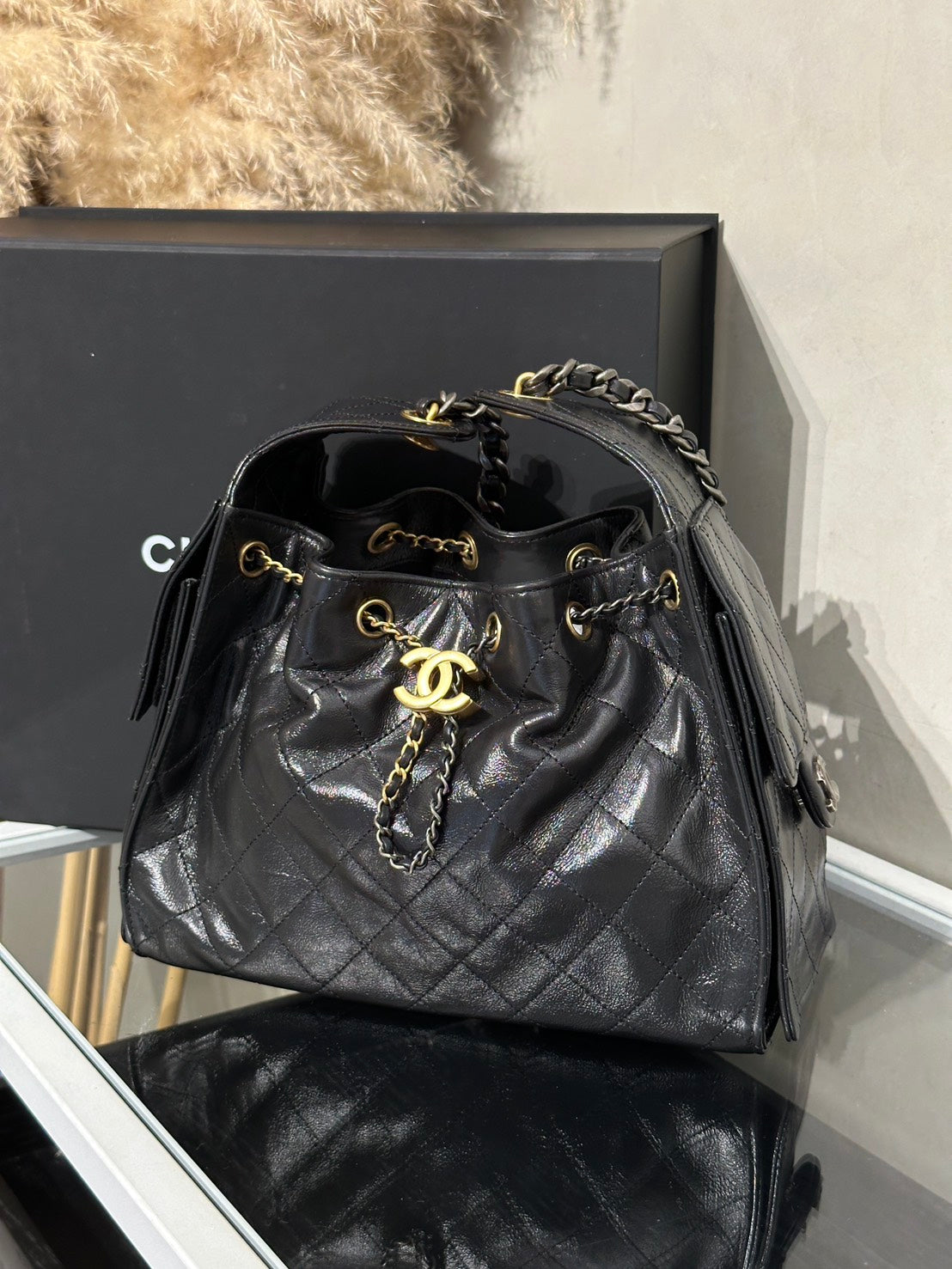 CHANEL 25 Hobo Bag - 小號黑金