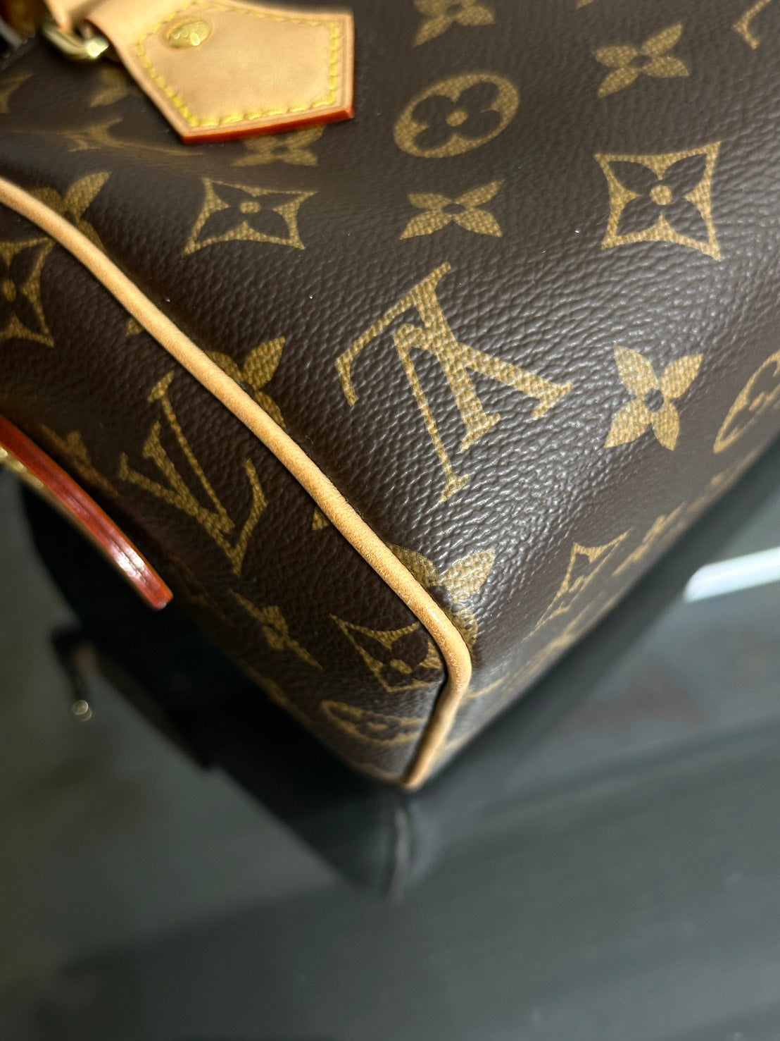 LOUIS VUITTON Speedy Bandouliere 20 - 黑邊背帶