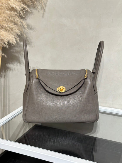HERMES Lindy 26 - Etain 8F 錫器灰金 D