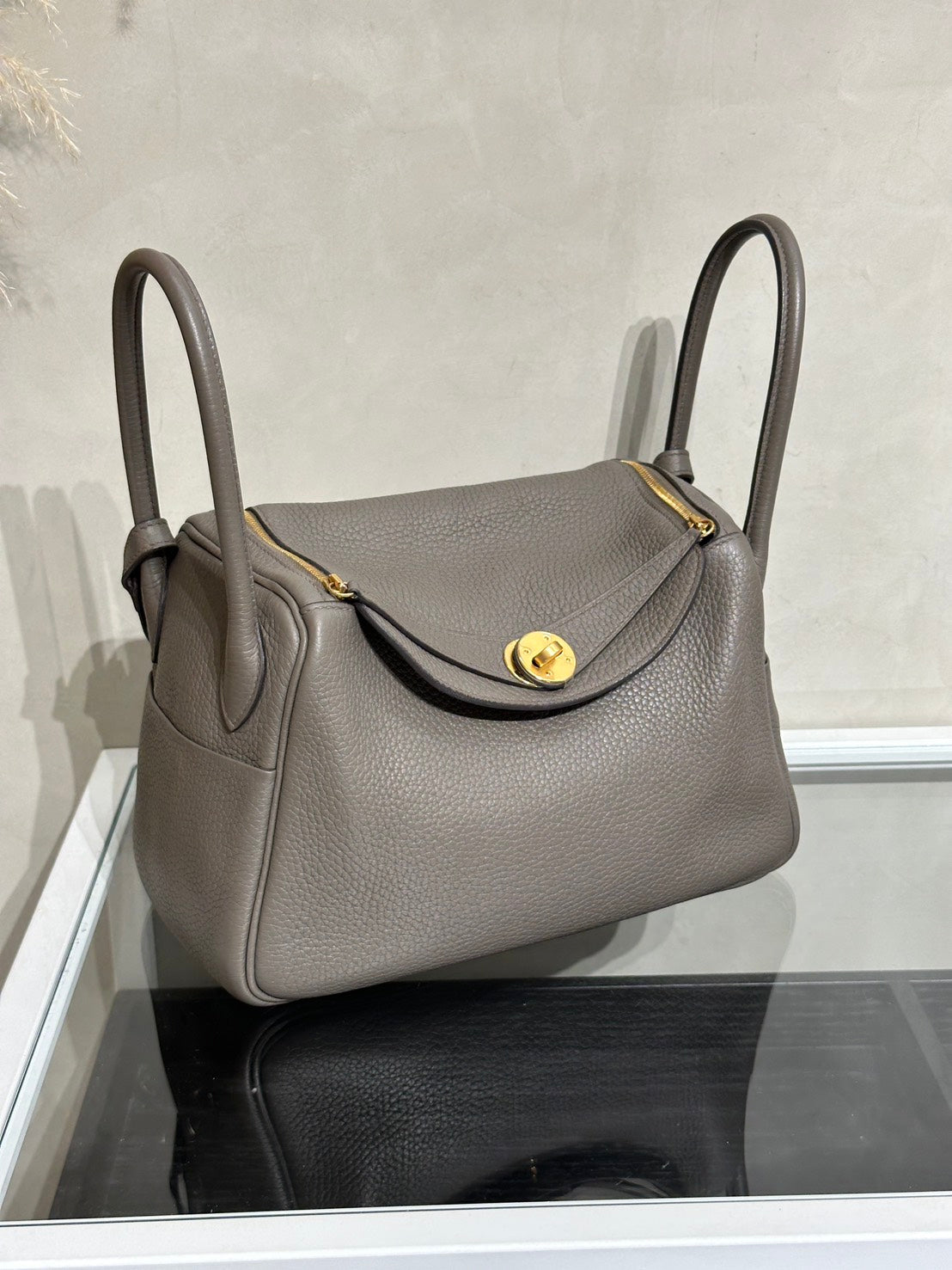 HERMES Lindy 26 - Etain 8F 錫器灰金 D