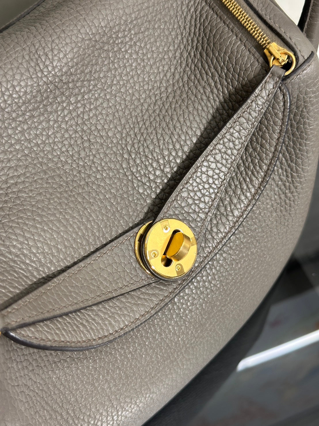HERMES Lindy 26 - Etain 8F 錫器灰金 D