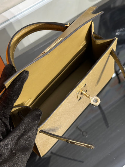 HERMES Mini Kelly ll - Dune 2D 沙丘香檳金 G