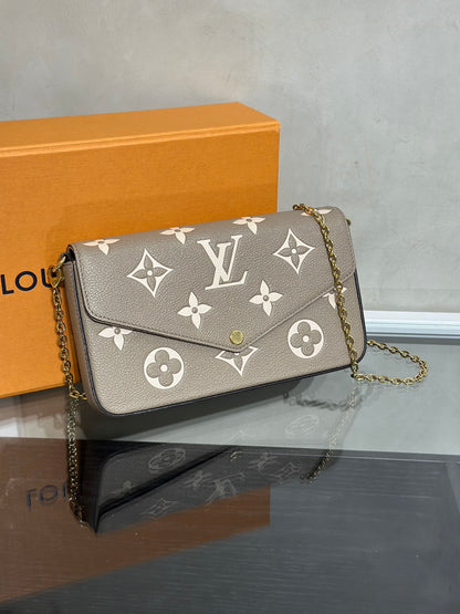LOUIS VUITTON Felicie Pochette三合一信封包 - 斑鳩灰