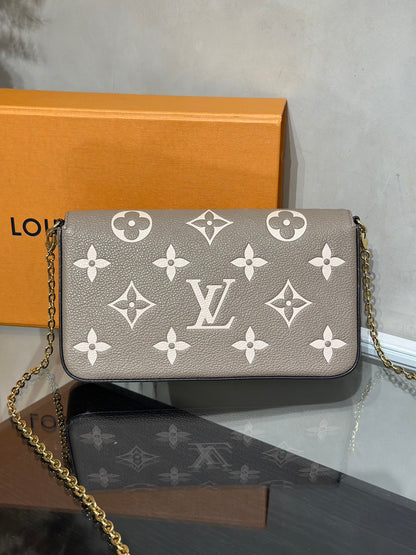 LOUIS VUITTON Felicie Pochette三合一信封包 - 斑鳩灰