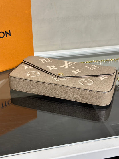 LOUIS VUITTON Felicie Pochette三合一信封包 - 斑鳩灰