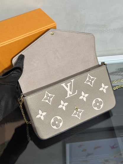 LOUIS VUITTON Felicie Pochette三合一信封包 - 斑鳩灰