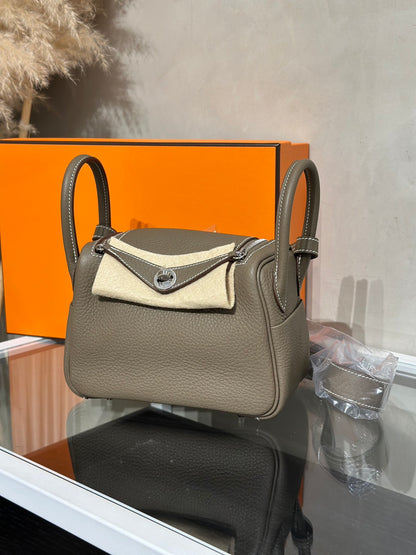 HERMES Mini Lindy ll - Etoupe 18 大象灰銀 G