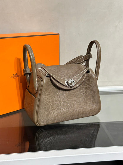 HERMES Mini Lindy - Etoupe 18 大象灰銀 Z