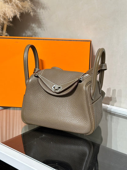 HERMES Mini Lindy - Etoupe 18 大象灰銀 Z