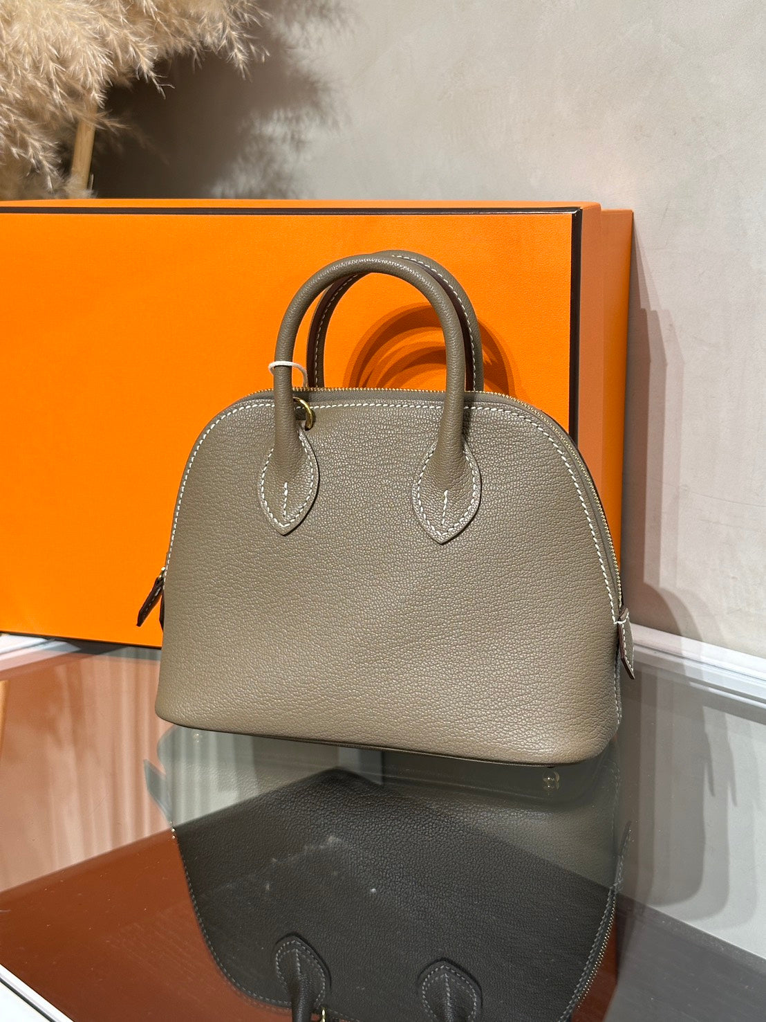 HERMES Mini Bolide - Etoupe 18 大象灰金 B
