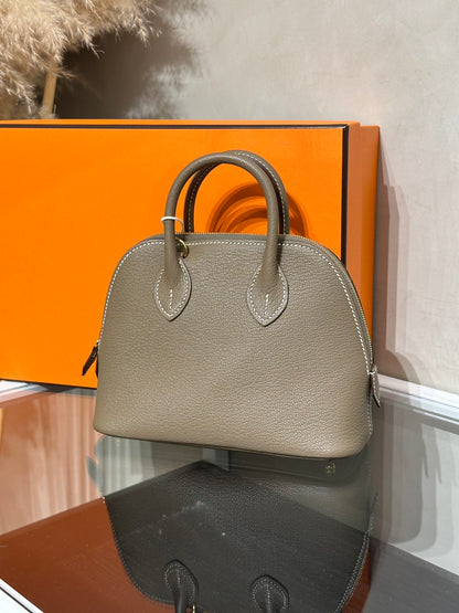 HERMES Mini Bolide - Etoupe 18 大象灰金 B