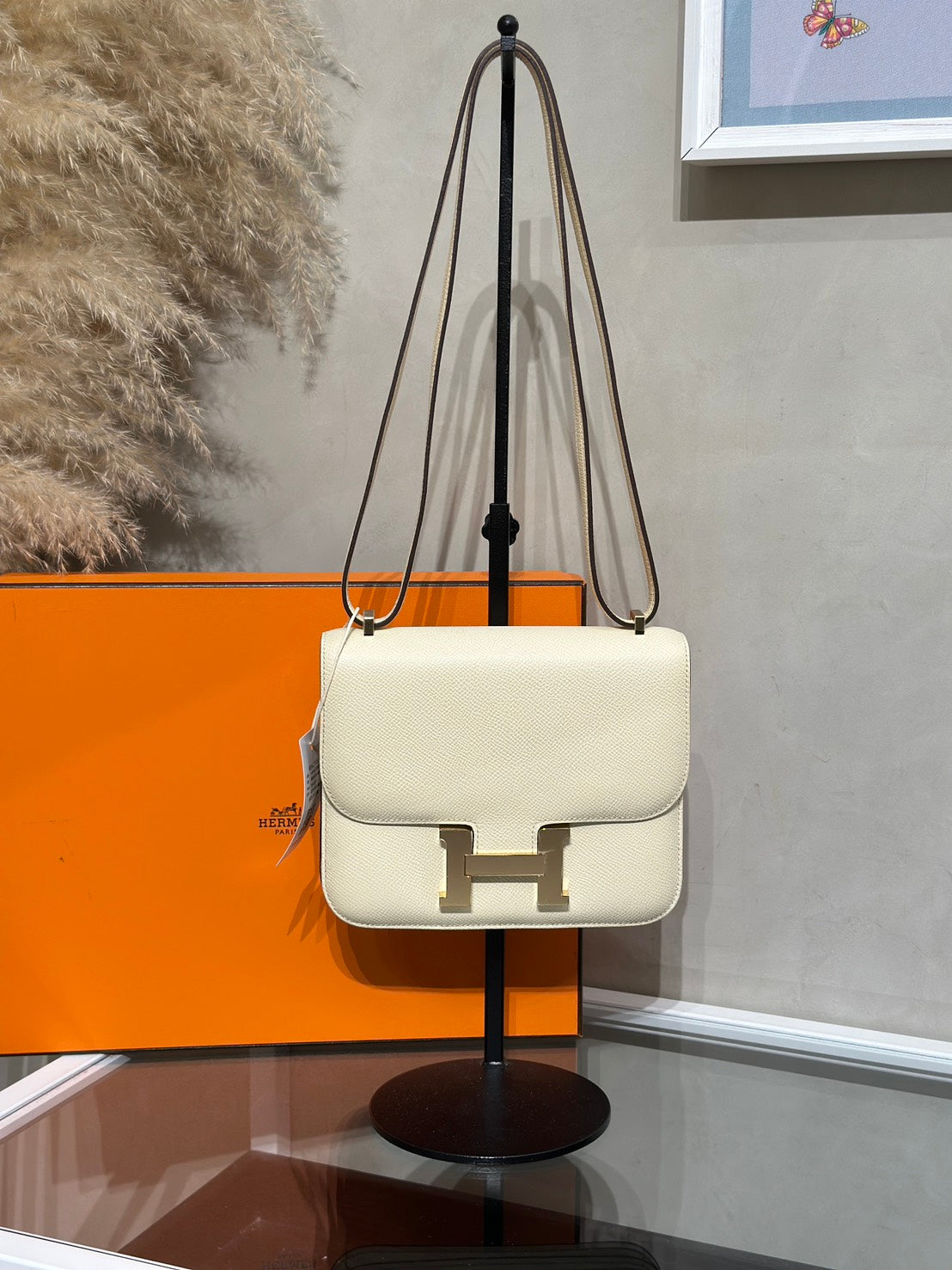 HERMES Mini Constance 19 - Nata I2 奶油白香檳金 B