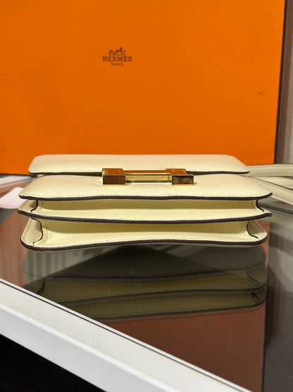 HERMES Mini Constance 19 - Nata I2 奶油白香檳金 B