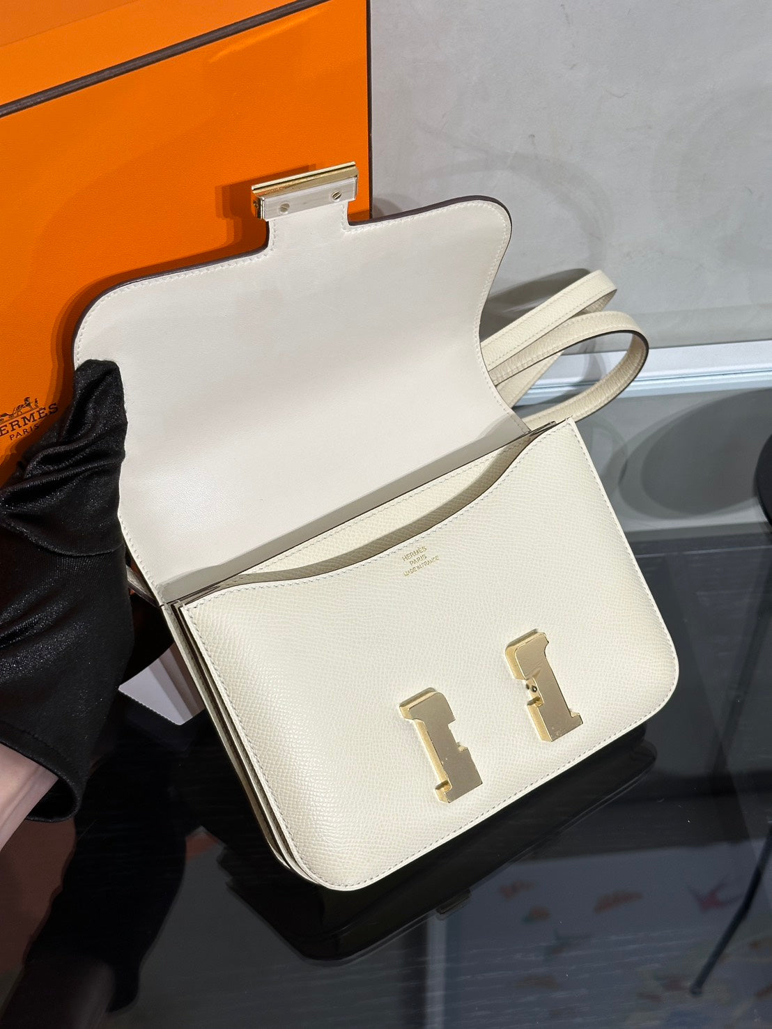HERMES Mini Constance 19 - Nata I2 奶油白香檳金 B