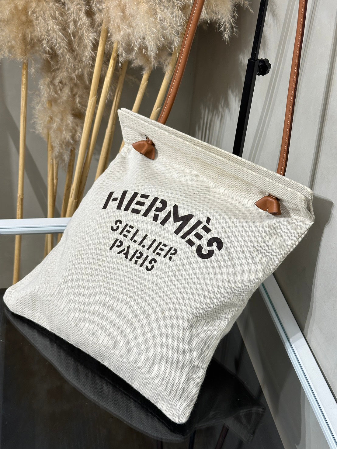 HERMES Aline帆布托特包 - 自然白 U