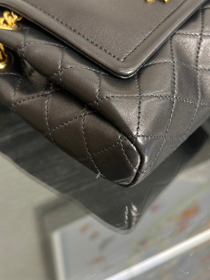YSL Mini Nolita羊皮斜背包 - 黑金