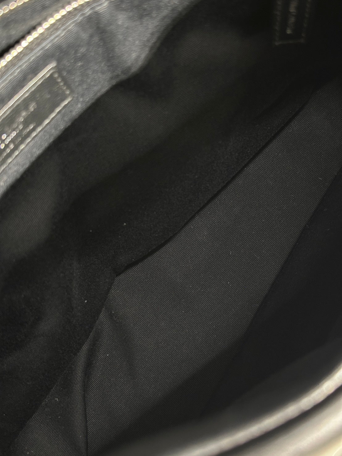 YSL Puffer小羊皮單肩包 - 中號黑銀