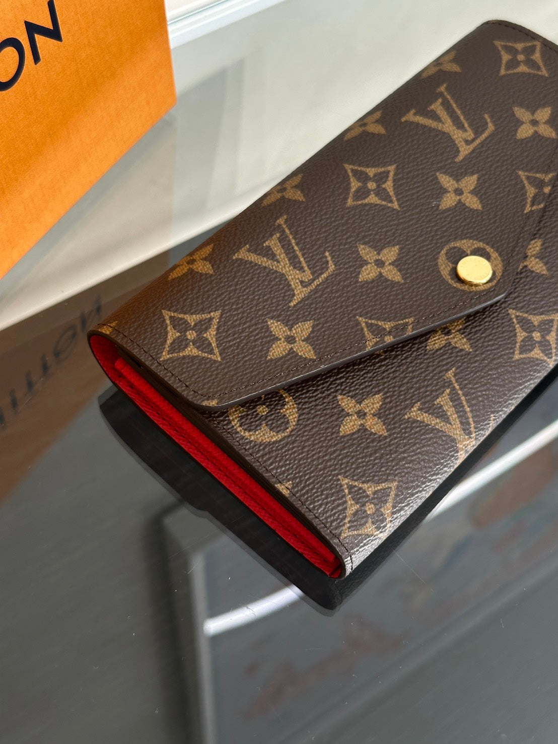 LOUIS VUITTON Sarah信封雙折長夾 - 紅