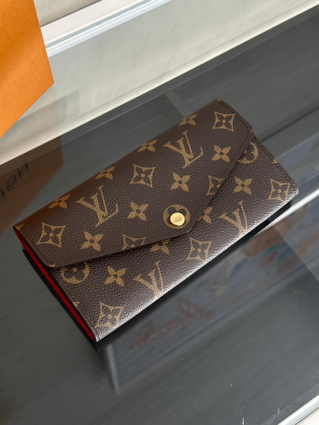 LOUIS VUITTON Sarah信封雙折長夾 - 紅