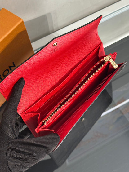 LOUIS VUITTON Sarah信封雙折長夾 - 紅