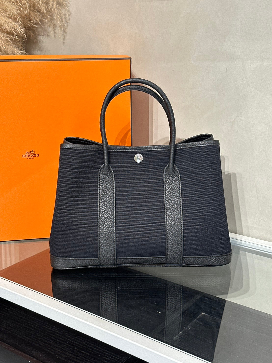 HERMES Garden Party 30 - Noir 89 帆布黑 B