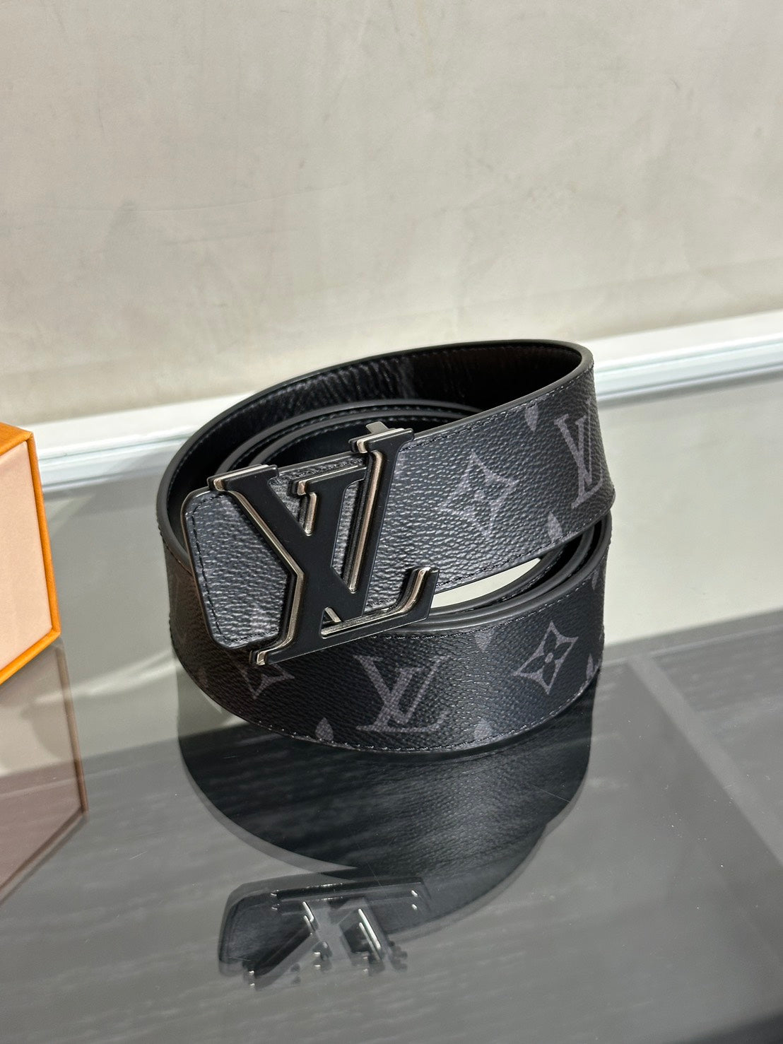 LOUIS VUITTON LV Optic腰帶 - 灰老花 100
