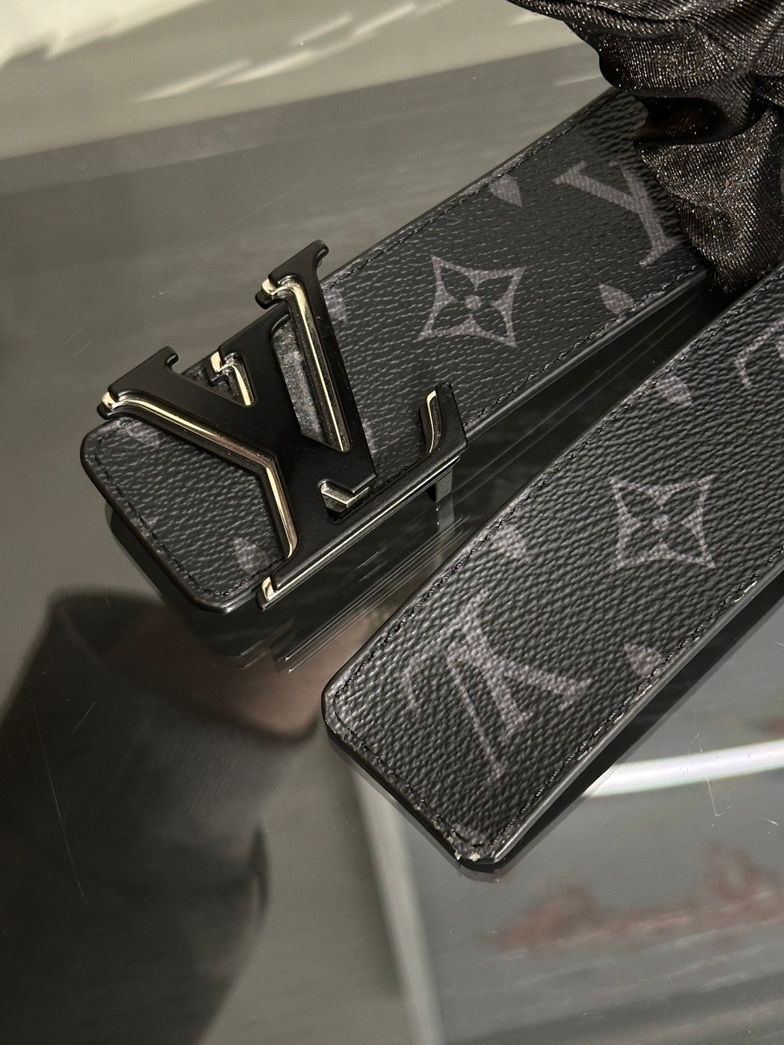 LOUIS VUITTON LV Optic腰帶 - 灰老花 100