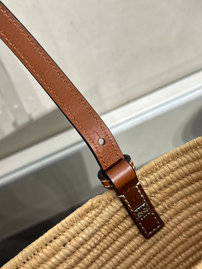 LOEWE Paula's Ibiza草編包 - 棕