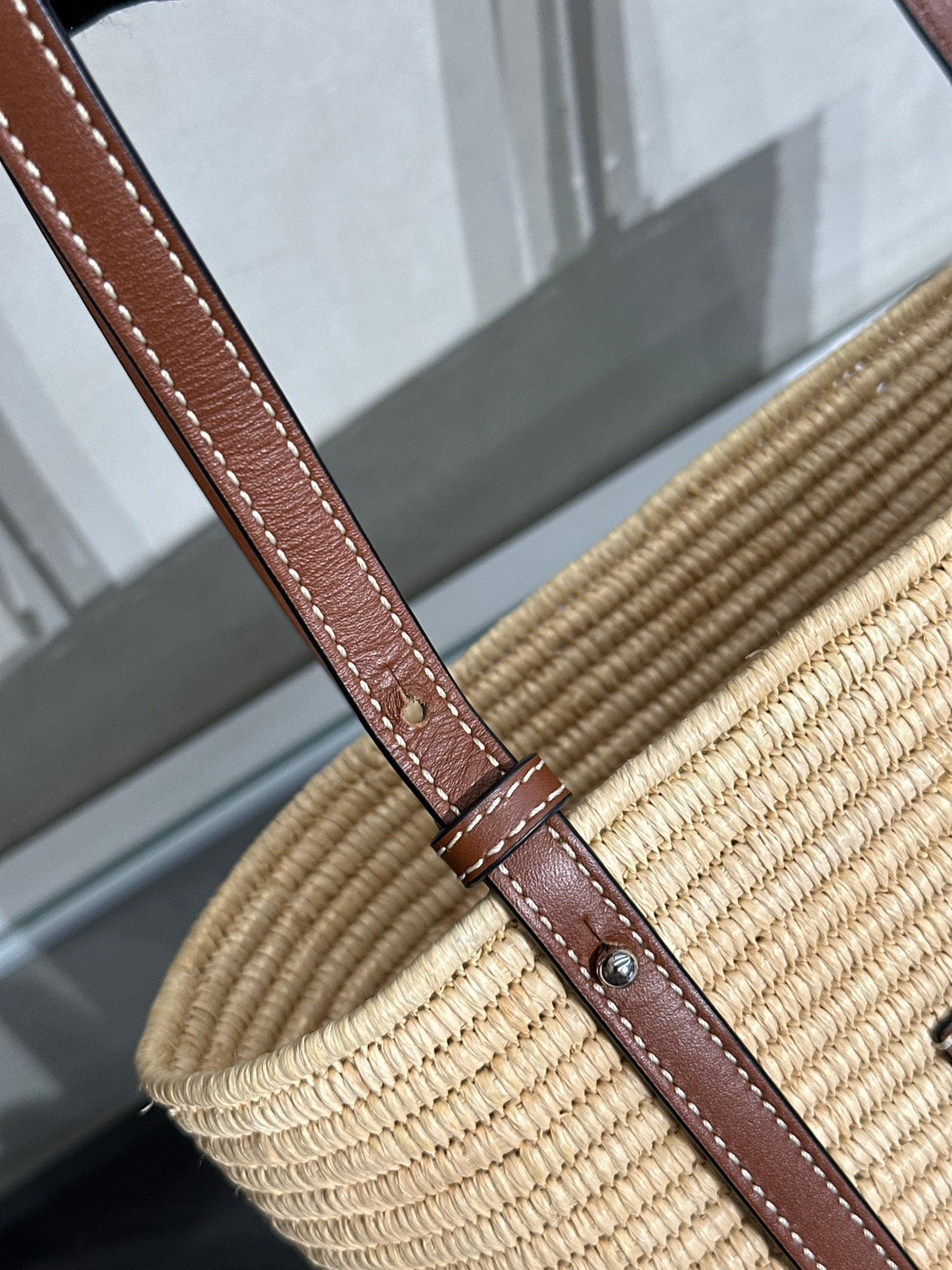 LOEWE Paula's Ibiza草編包 - 棕