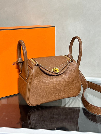 HERMES Mini Lindy - Gold 37 金棕金 B