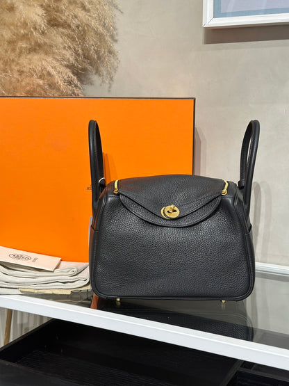 HERMES Lindy 26 - Noir 89 黑金 Z