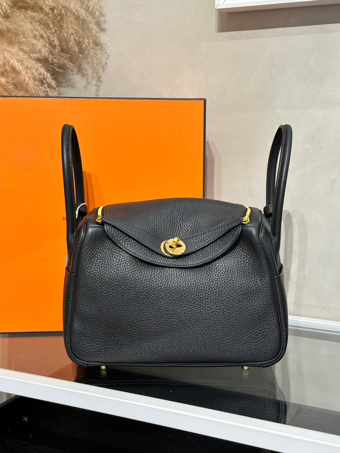 HERMES Lindy 26 - Noir 89 黑金 Z