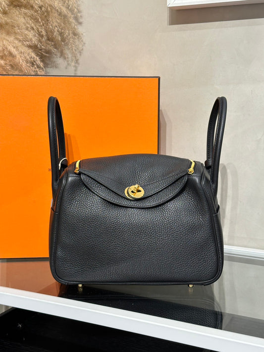 HERMES Lindy 26 - Noir 89 黑金 Z