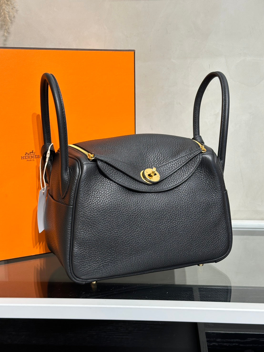 HERMES Lindy 26 - Noir 89 黑金 Z