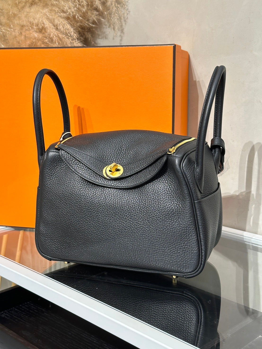HERMES Lindy 26 - Noir 89 黑金 Z