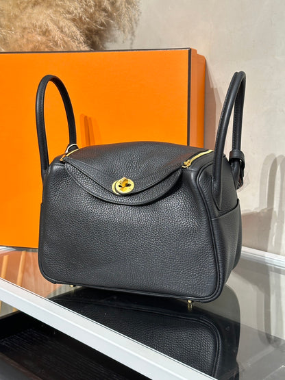 HERMES Lindy 26 - Noir 89 黑金 Z