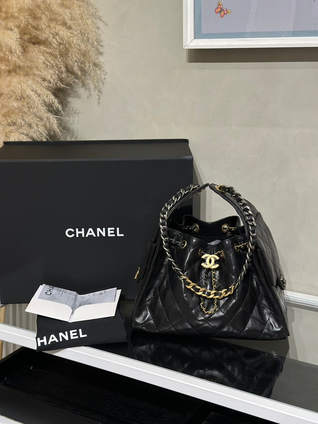 CHANEL 25 Hobo Bag - 小號鴛鴦釦黑金